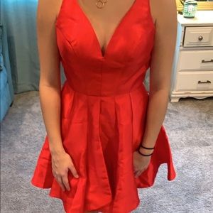 Rachel Allan red dress